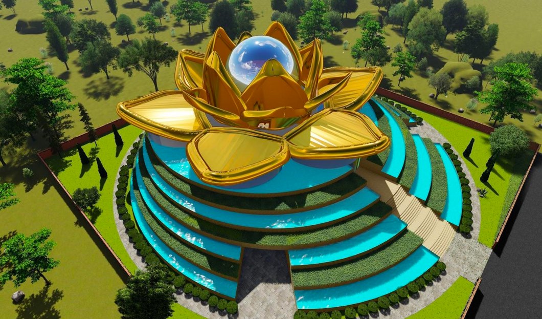 Buddhist Resource Center, interior design render by Nikita Raj, image 2