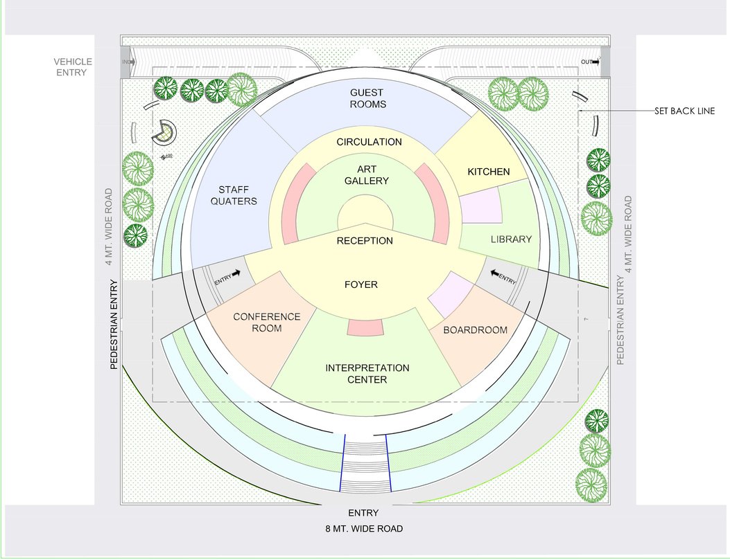 Buddhist Resource Center floor plan by Nikita Raj