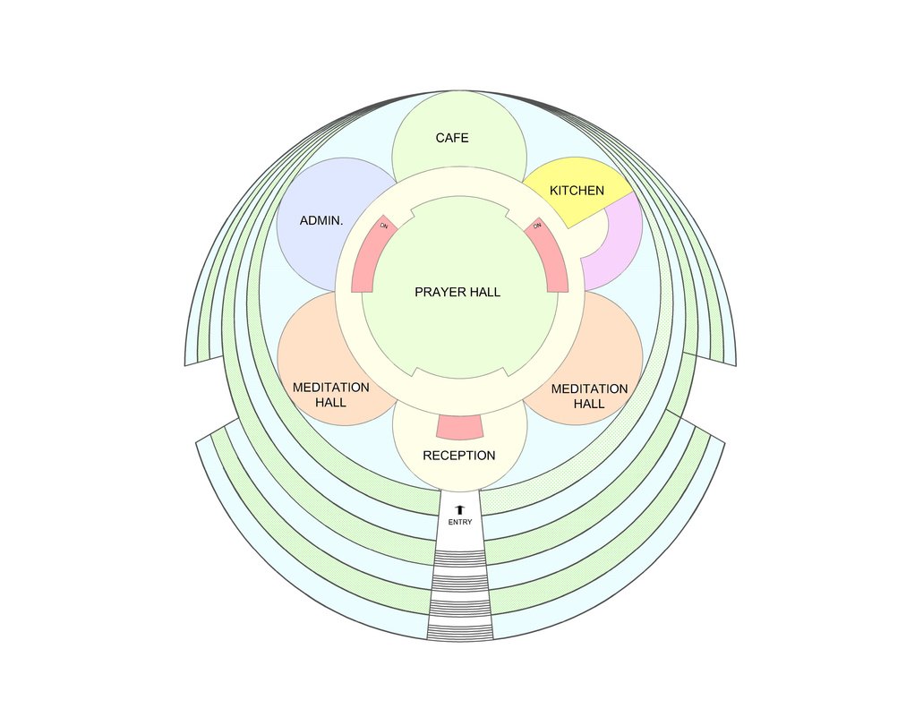 Buddhist Resource Center floor plan by Nikita Raj