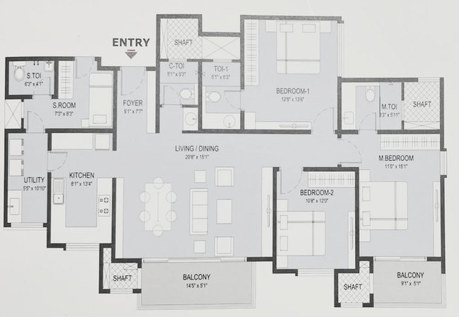 Residential floor plan by Nikita Raj