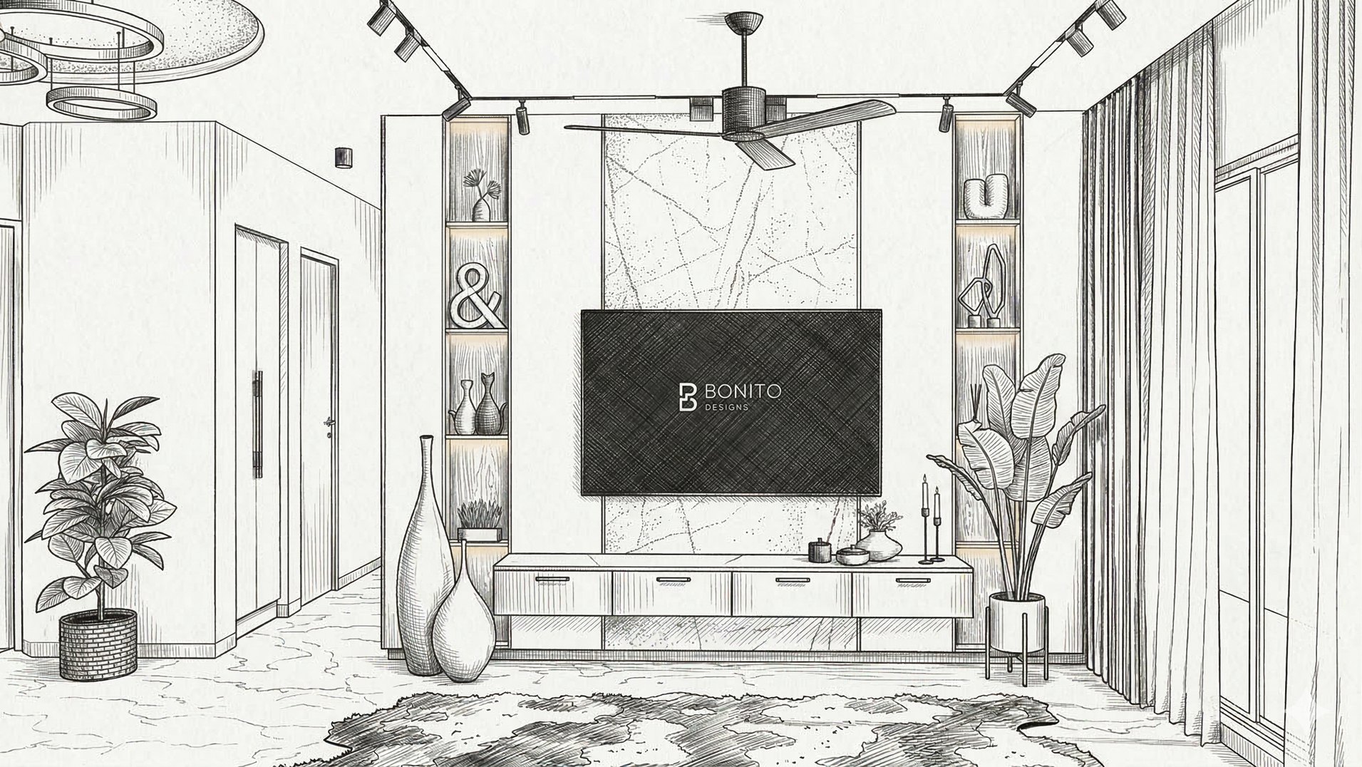 Residential, interior design render by Nikita Raj, image 1