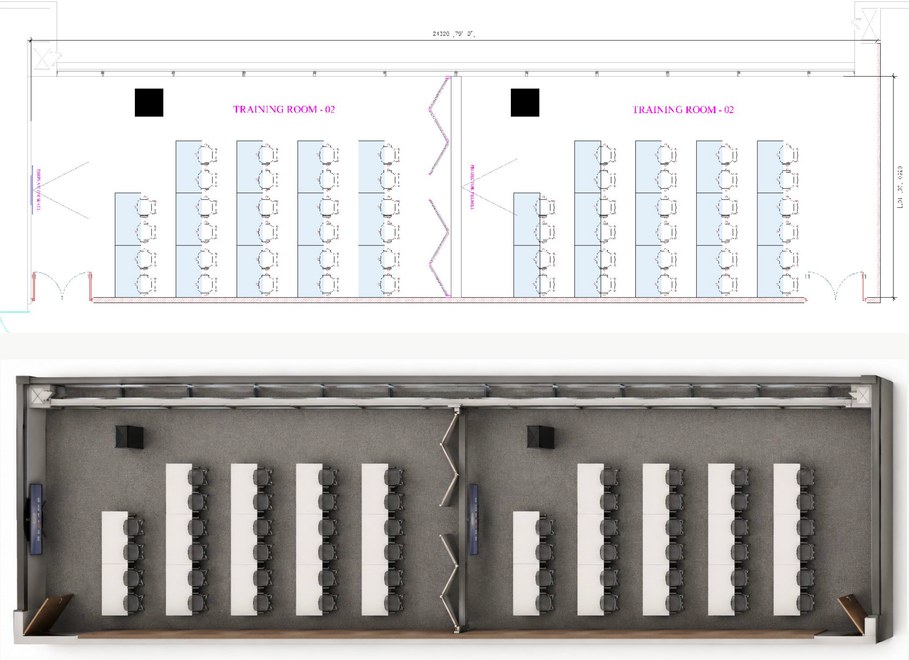 Samsung Training Centre & Auditorium floor plan by Nikita Raj