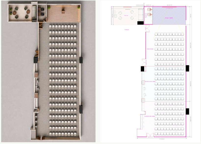 Samsung Training Centre & Auditorium floor plan by Nikita Raj