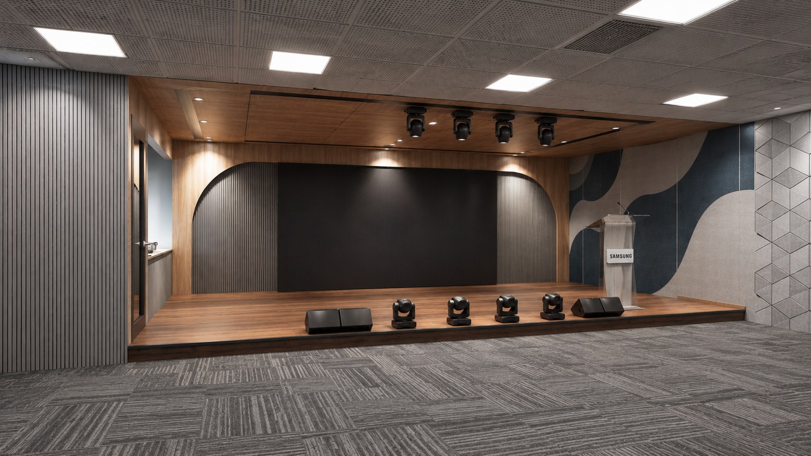 Samsung Training Centre & Auditorium, interior design render by Nikita Raj, image 1