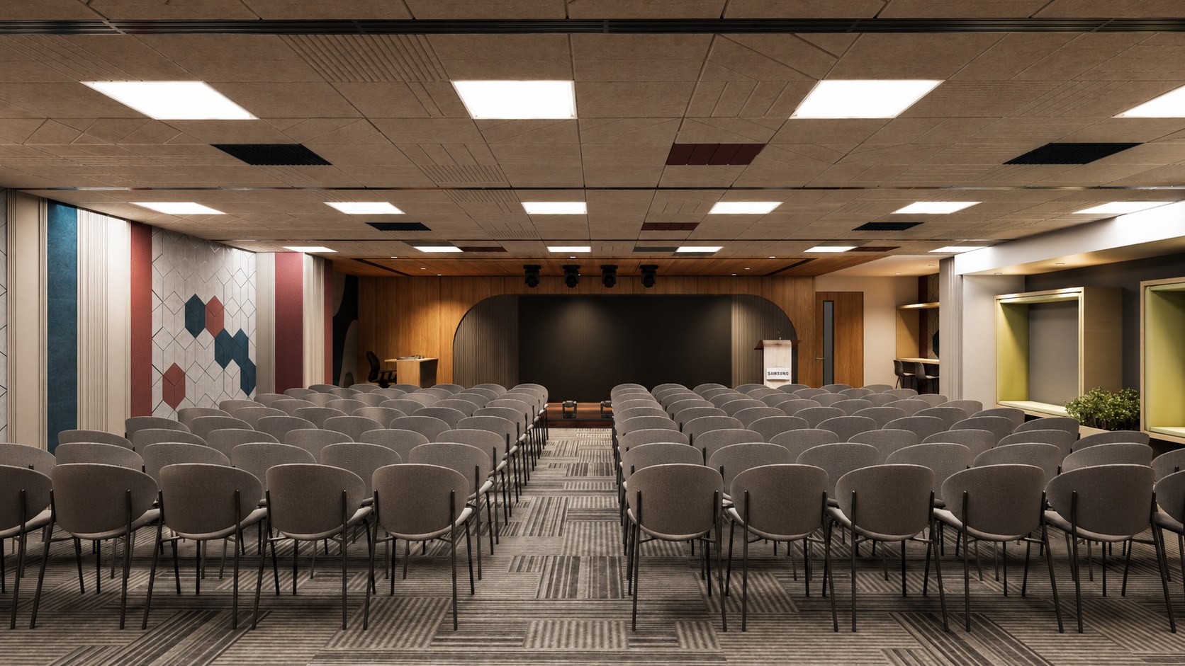 Samsung Training Centre & Auditorium, interior design render by Nikita Raj, image 3